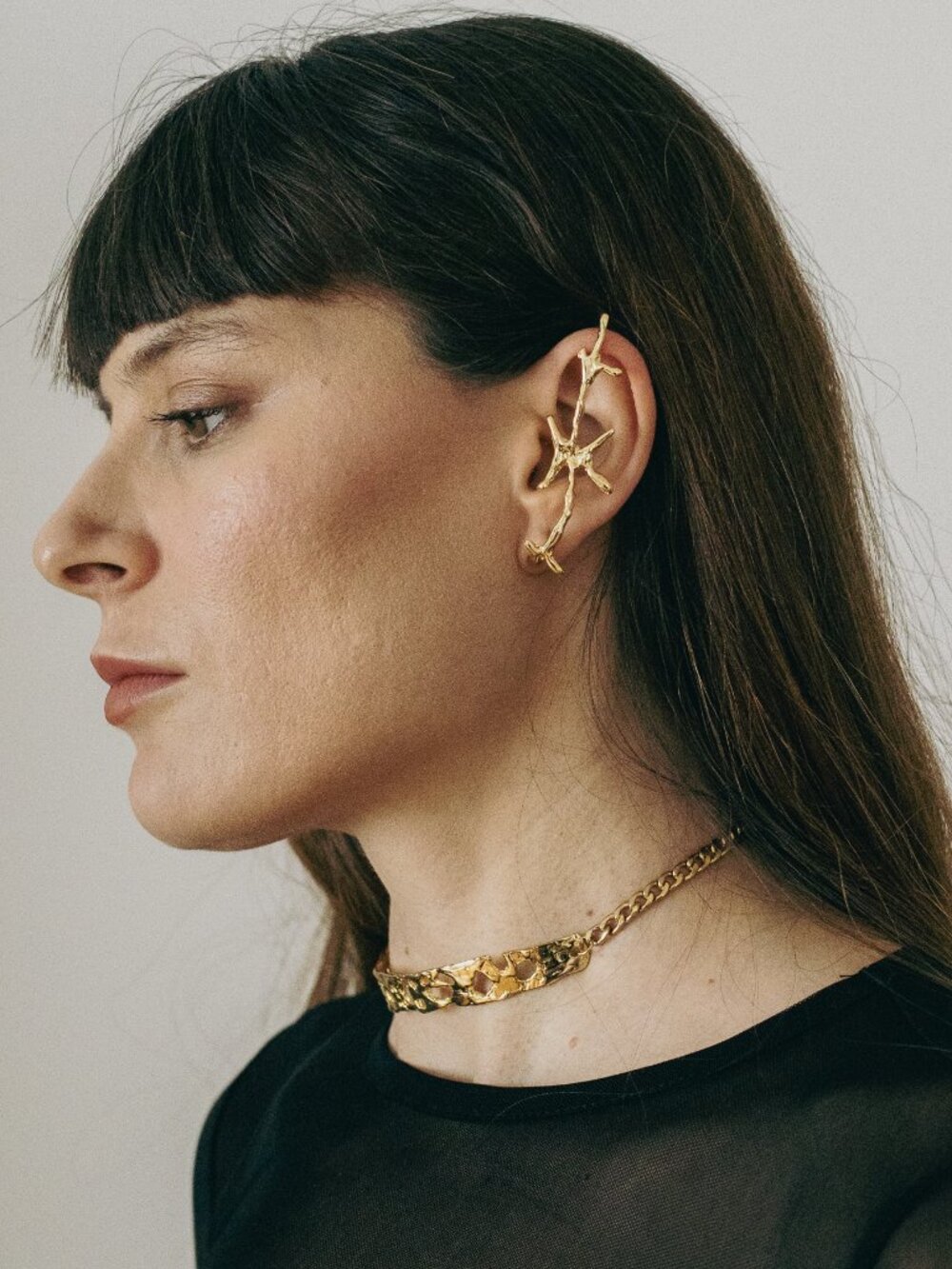 Nova Star Ear Cuff, Handmade Sculptural Jewelry, Organic Minimalist Ear Wrap Des